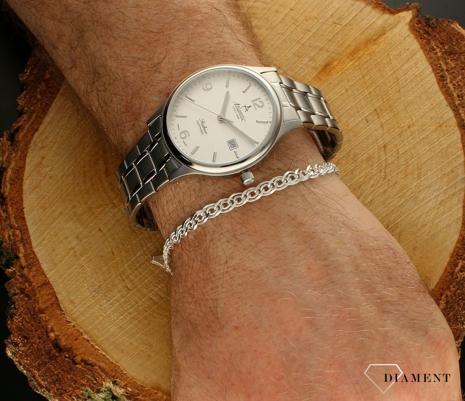 Bransoleta srebrna 925 mona lisa 925 5 mm DIA-BRA-759687-80-925 5mm. Bransoletka wykonana jest z najwyższej próby srebra 925 o splocie mona lisa. Bransoletka srebrna mona lisa o wadze 5,70 gram, długości 21 cm oraz szerokości 5 mm  (3).jpg